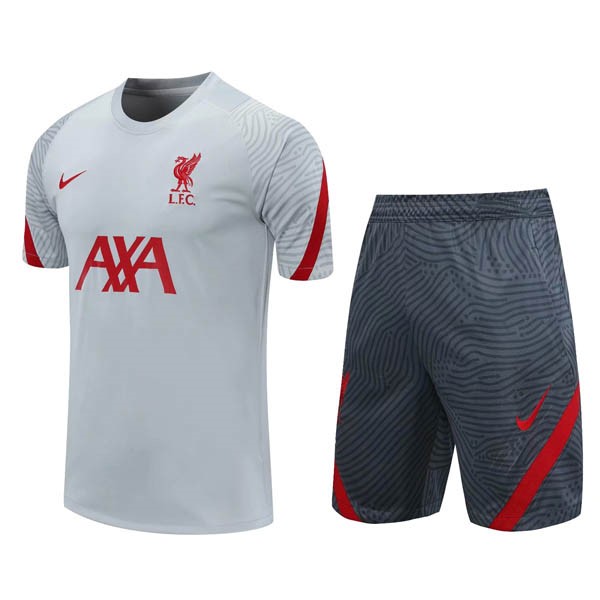 Trainingsshirt Liverpool Komplett Set 2020-21 Grau